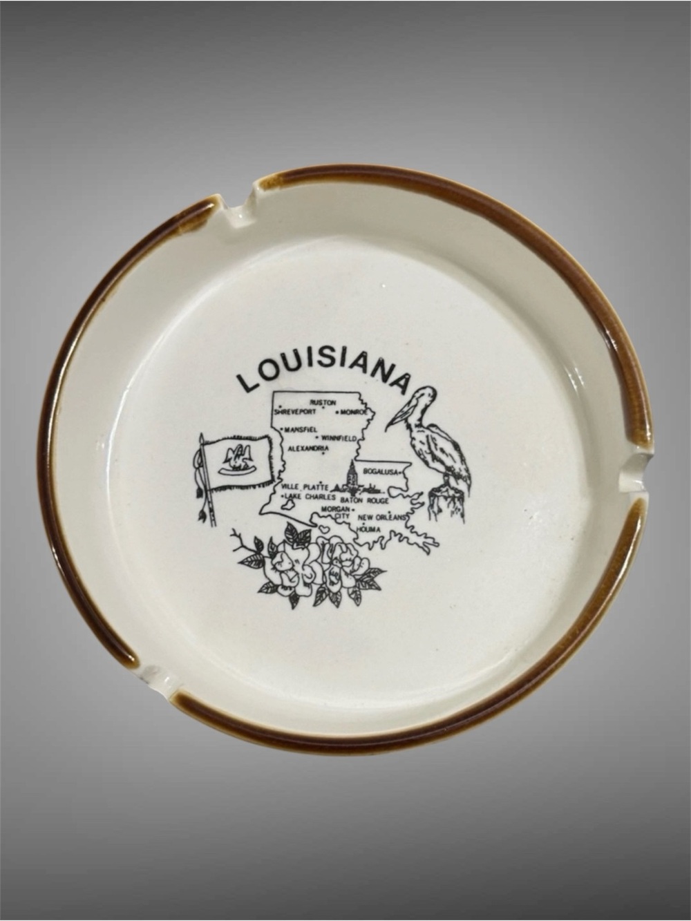 VINTAGE LOUISIANA SOUVENIR ASHTRAY